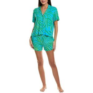 Sanctuary Womens 2Pc Shirt & Boxer Set, Green